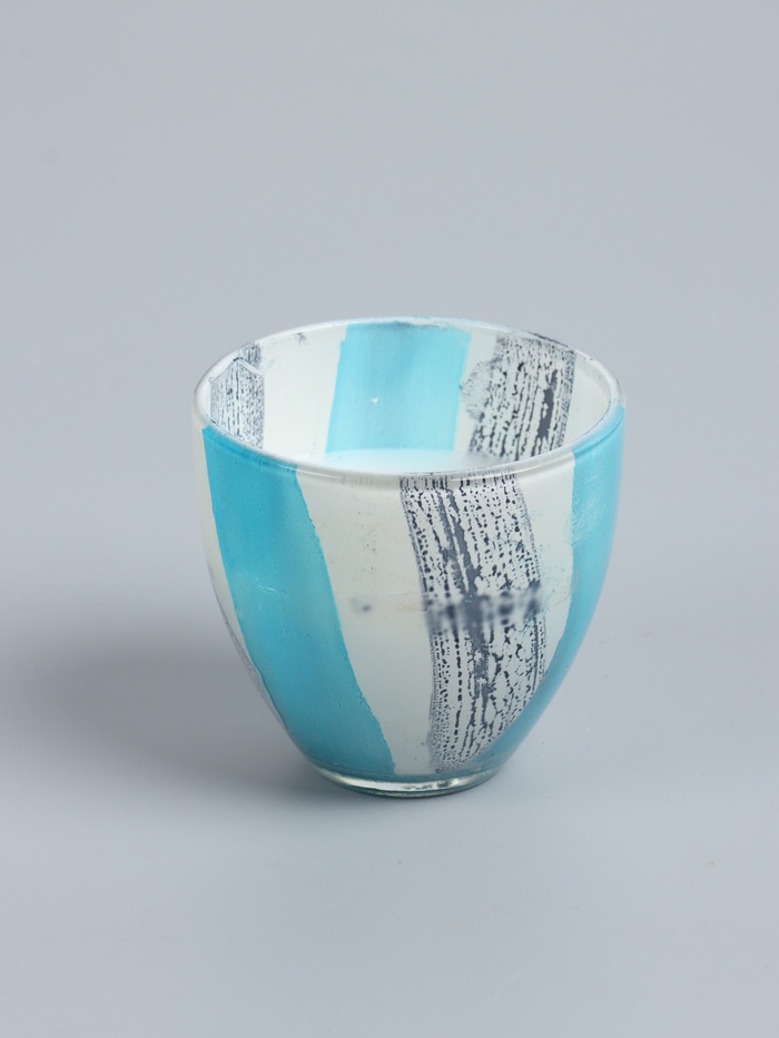 УЦЕНКА Свеча ароматическая в стеклянном подсвечнике 85 г, вода - Фото 1