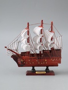 УЦЕНКА Корабль сувенирный малый «Вингилот», борта красное дерево, паруса белые, 4×20×20 см - Фото 2