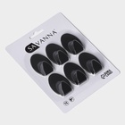 УЦЕНКА Набор металлических самоклеящихся крючков "Black Loft Drop", 6 шт,1,9х5,3х3,5 см 11018228