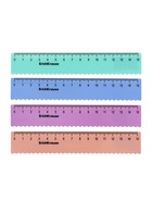 Линейка 15 см ErichKrause Pastel Bloom, волнистый край, МИКС 10999405