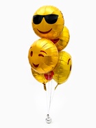 Воздушные шары фольгированные 18" "Смайлики" набор 5 штук  (артикул 10947602)  большой выбор товаров оптом и в розницу по низким ценам с доставкой