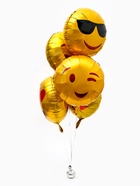 Воздушные шары фольгированные 18" "Смайлики" набор 5 штук  (артикул 10947602)  большой выбор товаров оптом и в розницу по низким ценам с доставкой