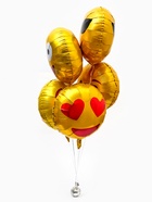 Воздушные шары фольгированные 18" "Смайлики" набор 5 штук  (артикул 10947602)  большой выбор товаров оптом и в розницу по низким ценам с доставкой