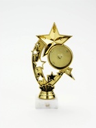 Кубок, наградная фигура «Звёзды», подставка мрамор, золото, 19×10.5×5 см - фото 809618806