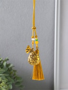 Подвеска металл, текстиль "Мешок и рыбы с лотосом, с кисточкой" золотистый 1,5х5,5х14 см  (артикул 10957795)  большой выбор товаров оптом и в розницу по низким ценам с доставкой