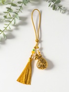 Подвеска металл, текстиль "Мешок и рыбы с лотосом, с кисточкой" золотистый 1,5х5,5х14 см  (артикул 10957795)  большой выбор товаров оптом и в розницу по низким ценам с доставкой