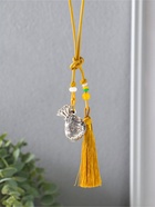 Подвеска металл, текстиль "Мешок с кисточкой" золотистый с серебром 2х4,5х14 см  (артикул 10957796)  большой выбор товаров оптом и в розницу по низким ценам с доставкой