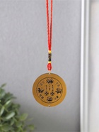 Подвеска металл, текстиль "Ба-гуа. Инь-ян, солнце и луна" 2 стороны 5,2х5,2х0,3 см  (артикул 10957798)  большой выбор товаров оптом и в розницу по низким ценам с доставкой