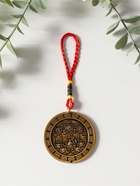 Подвеска металл, текстиль "Ба-гуа. Инь-ян, солнце и луна" 2 стороны 5,2х5,2х0,3 см  (артикул 10957798)  большой выбор товаров оптом и в розницу по низким ценам с доставкой