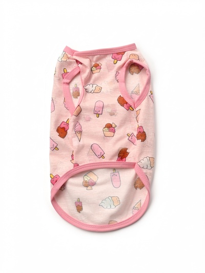 Майка солнцезащитная для животных «Мороженка», размер XL, ДС 40, ОГ 50 см, вес 11-15 кг