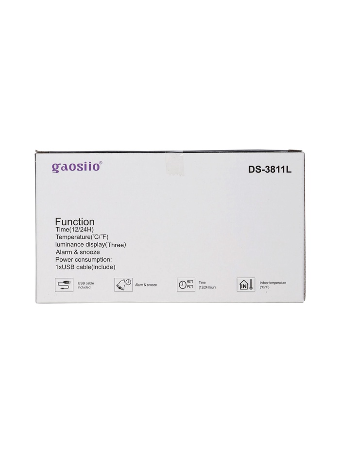 Часы-будильник электронные настольные, термометр, календарь, USB, 15*8 см, зеленые цифры - фото 51925456