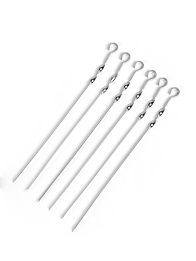 Набор прямых шампуров, 6 шт., 45×1 см, толщина 1.5 мм, нержавеющая сталь