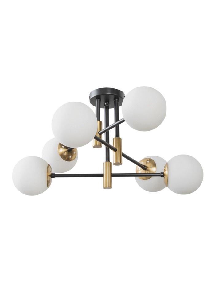 Люстра GLX 23914-6, 6хE27, 60Вт, d60 h32, цвет чёрный/латунь