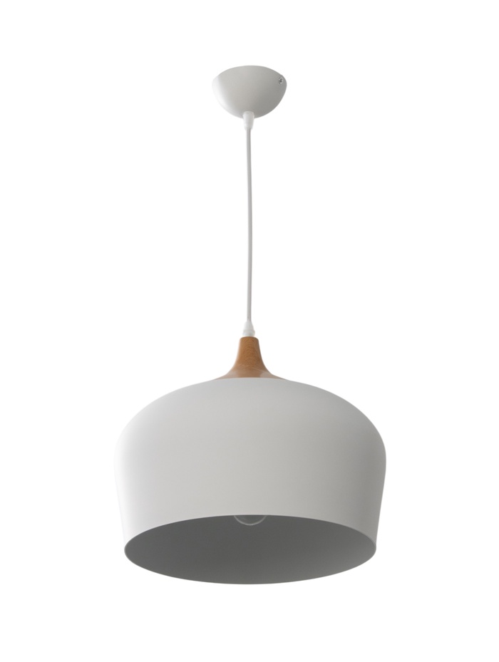 Светильник подвесной GLD-JF-7918-300, 1хE27, 60Вт, 30х30 см, белый