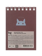 Блокнотик А7 BG «Моноколор. Новый стиль», 40 листов в клетку, на гребне, МИКС 11015643