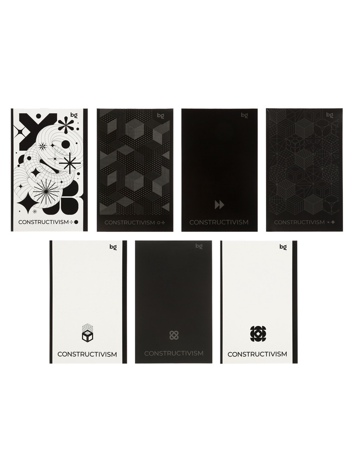 Блокнот А6 BG «Трехмерная классика», 32 листа в клетку, на скрепке, МИКС