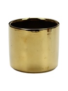 УЦЕНКА Горшок для цветов «Лайт», d=12 см, h=11 см, керамика, золотистое - Фото 2