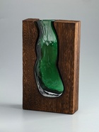 УЦЕНКА Ваза стекло настольная «Сэтернино» 24×14.5 см, коричнево-зелёный - Фото 3