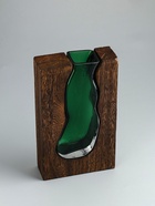 УЦЕНКА Ваза стекло настольная «Сэтернино» 24×14.5 см, коричнево-зелёный - Фото 4