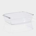 УЦЕНКА Кастрюля для запекания из жаропрочного стекла с крышкой «Утятница» 2.9 л 34.5×20.5×13.5 см 52 - Фото 3