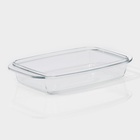 УЦЕНКА Кастрюля для запекания из жаропрочного стекла с крышкой «Утятница» 2.9 л 34.5×20.5×13.5 см 52 - Фото 4