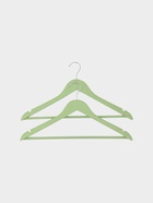 УЦЕНКА Вешалка-плечики деревянная для одежды, 44,5х23х1,2 см "Brillant" цвет фисташковый, 3 шт 94676 - Фото 1