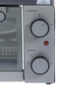 Мини - печь BRAYER 2600BR, 1200 Вт, 9 л, 65-230°С, таймер до 15 мин, противень, решётка, чёрная - Фото 5
