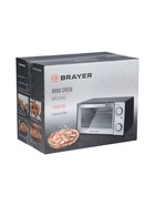 Мини - печь BRAYER 2600BR, 1200 Вт, 9 л, 65-230°С, таймер до 15 мин, противень, решётка, чёрная - Фото 9
