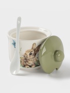 УЦЕНКА Сахарница с ложкой Доляна "Зайка" цвет белый 10х9 см 300 мл - Фото 3