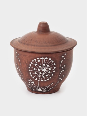 Горшок для запекания «Одуванчик», 600 мл, 12×12×13 см, красная глина