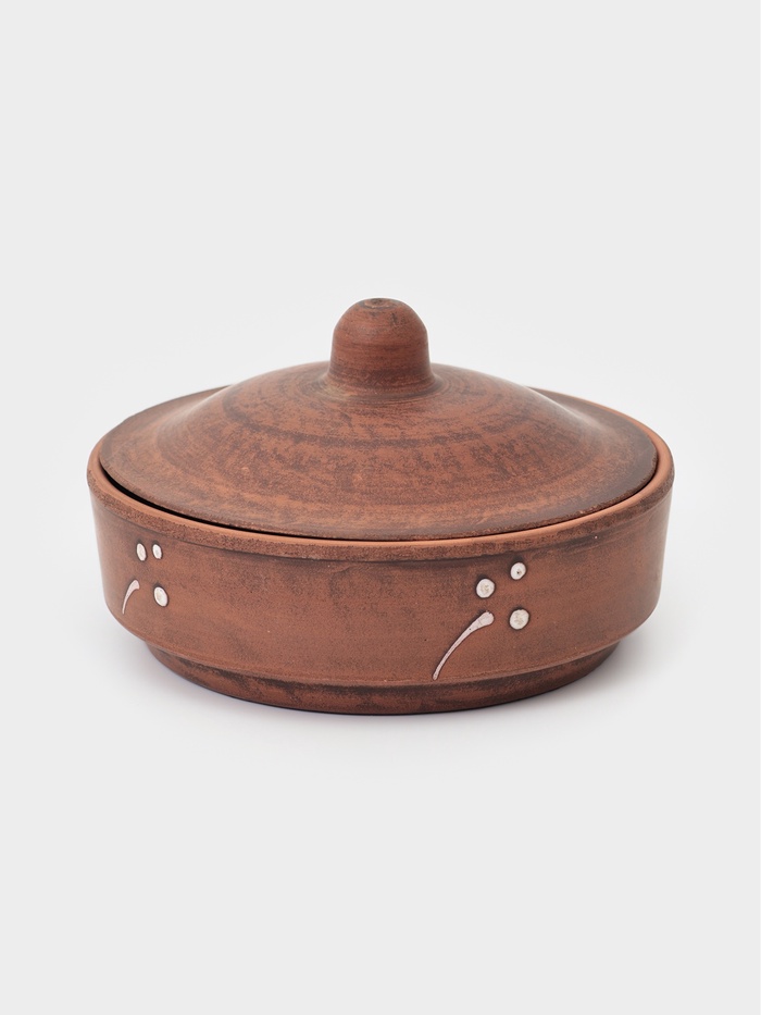 Блюдо для запекания с крышкой «Одуванчик», 250 мл, красная глина - Фото 1