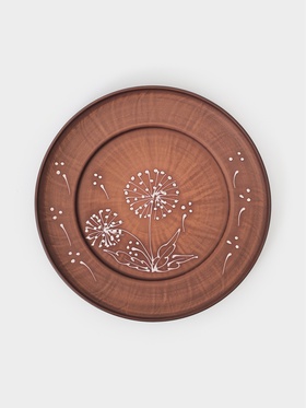 Тарелка «Одуванчик», d=19 см, красная глина