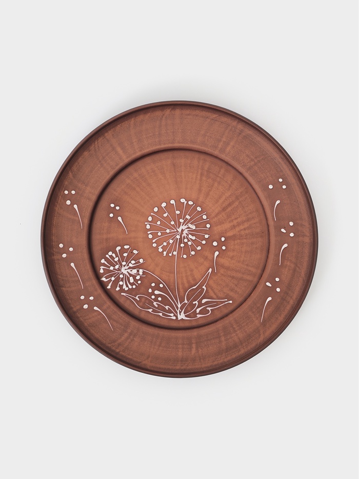 Тарелка «Одуванчик», d=19 см, красная глина