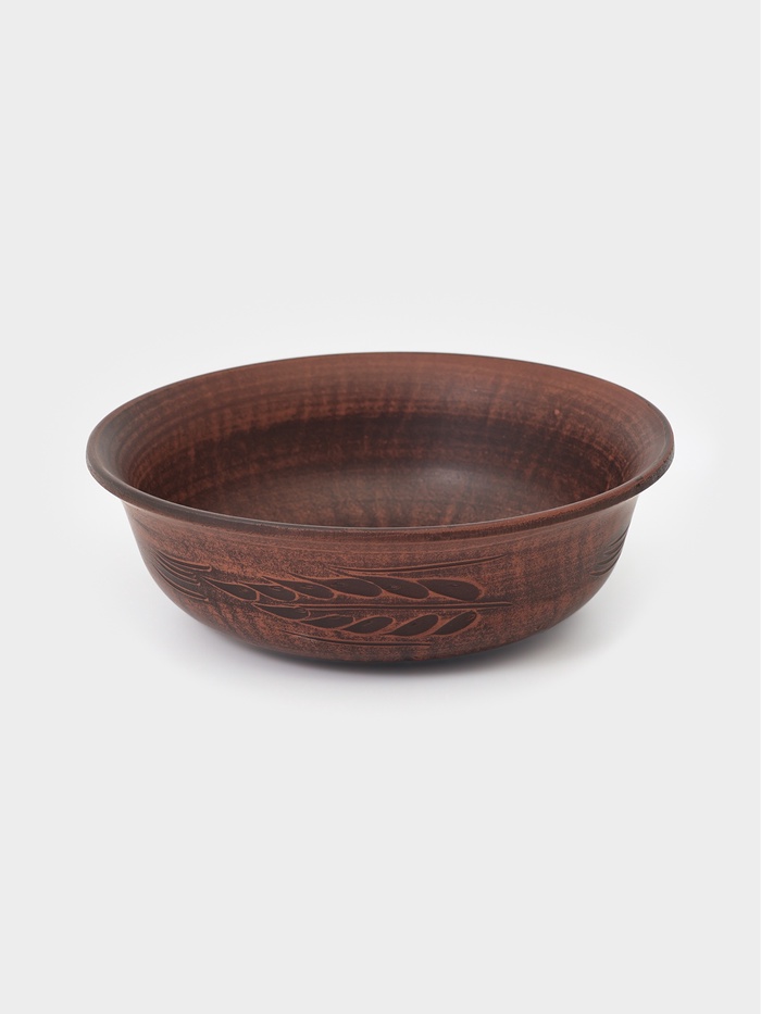 Тарелки глубокие «Колос», набор 2 шт., 550 мл, 16×5 см, красная глина