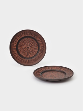 Тарелки «Гладкий», набор 2 шт., d=19 см, красная глина