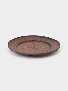 Тарелки «Гладкий», набор 2 шт., d=25 см, красная глина