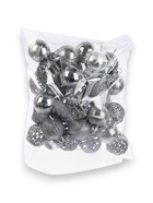 УЦЕНКА Набор шаров пластик d-4 см, 35 шт "Феерия" серебро - Фото 2