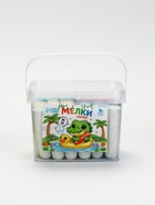 Мелки для асфальта, 24 штуки, 7 цветов, цилиндр в ведёрке, ArtFox STUDY 10121912