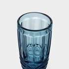 УЦЕНКА Набор бокалов для шампанского 6 шт. «Ла-Манш» 160 мл, 7×20 см, цвет синий - Фото 4