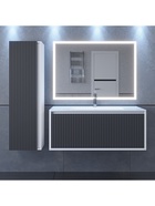 Тумба подвесная Uperwood, под раковину Uperwood Next Premium 100 см, 1 ящик, цвет белый/графит - Фото 3