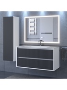 Тумба подвесная Uperwood, под раковину Uperwood Next Premium 100 см, 2 ящика, цвет белый/графит - Фото 1