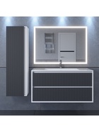 Тумба подвесная Uperwood, под раковину Uperwood Next Premium 100 см, 2 ящика, цвет белый/графит - Фото 3