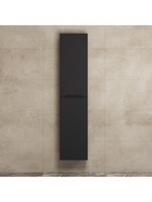 Шкаф - пенал навесной для ванной Uperwood Tanos, 330×255×1500 см, цвет чёрный - Фото 1