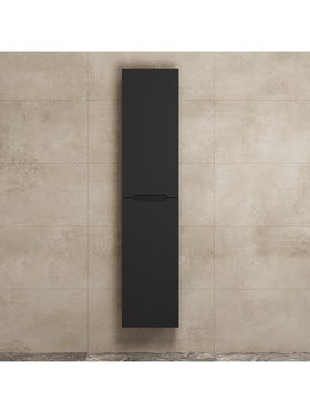 Шкаф — пенал навесной для ванной Uperwood Tanos, 330×255×1500 см, цвет чёрный