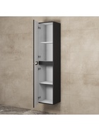 Шкаф - пенал навесной для ванной Uperwood Tanos, 330×255×1500 см, цвет чёрный - Фото 3