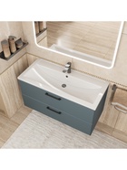Тумба подвесная Uperwood, с раковиной Uperwood Foster New 100 см, цвет серый графит - Фото 6