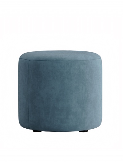 Пуф круглый «Альба», 450×450×425 мм, велюр, цвет галакси лайт 22