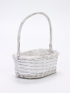 УЦЕНКА Корзина плетеная (ива) D26×18 H=10 HH30 b23×14, 1 шт., белый 11019189