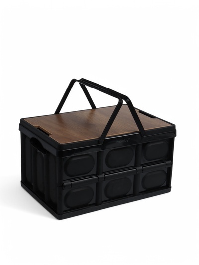 УЦЕНКА Стол - корзина maclay 2 в 1, складная, 30 л, 44×30×24/6 см, чёрная