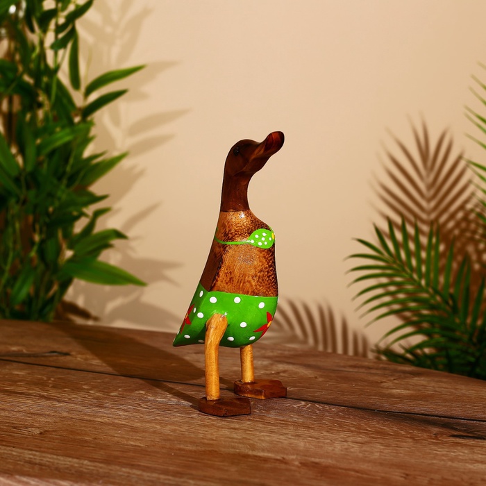 УЦЕНКА Сувенир «Утка в купальнике» дерево 25 см - Фото 1